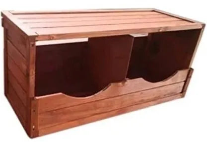 Deluxe Wood Egg Layer Box - 2 Hole
