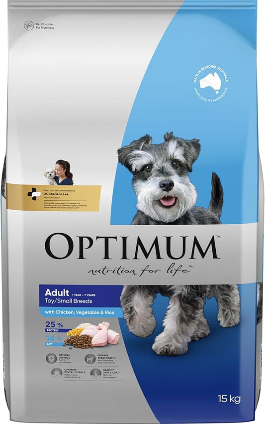 Optimum Dog Adult Small Breed Chicken Veg & Rice 15kg