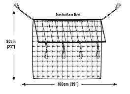 Junior Hay-Stay Hanging Knotless Hay Net (with clips and hay flap)
