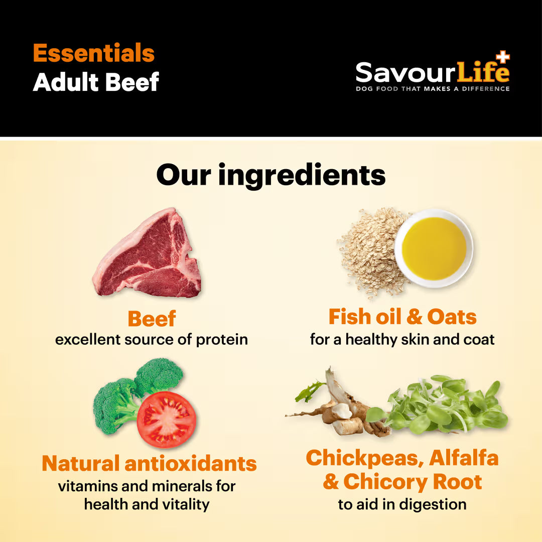 Savourlife Essentials Adult Australian Beef Dry Dog Food 3kg