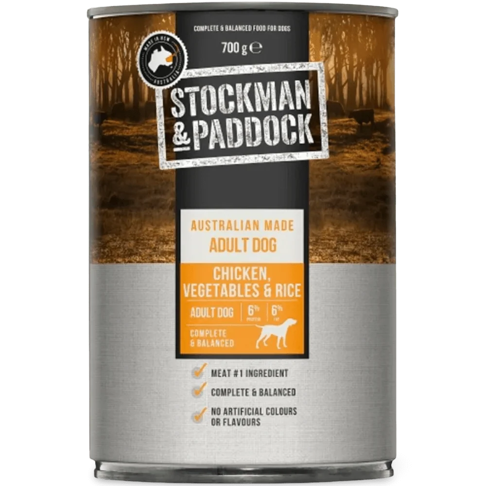 Stockman & Paddock Chicken w/Veg Rice wet Dog Food 700g