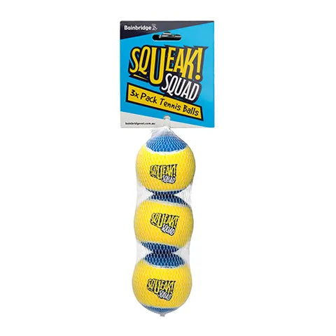 Tennis Balls Dog Toy - Squeak Squad (3PK) -