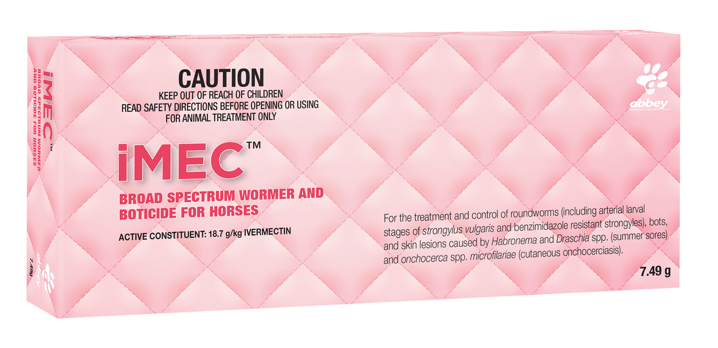 iMEC Broad Spectrum Wormer and Boticide for Horses 7.49g