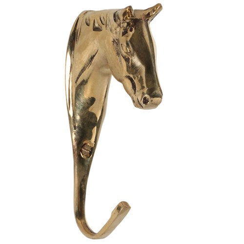 Horse Head Hook - Brass