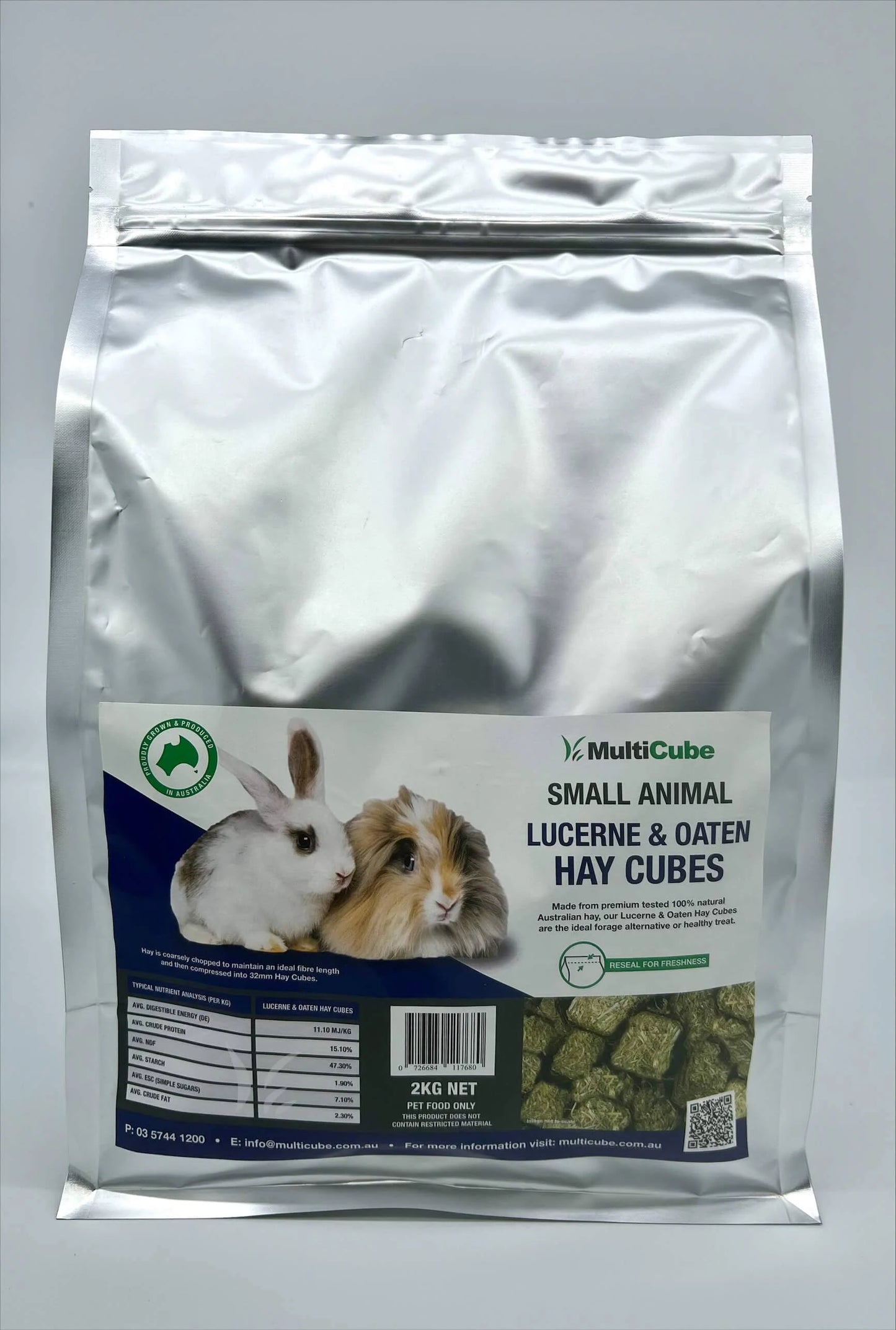 Multicube Small Animal Lucerne & Oaten Hay Cubes 2kg