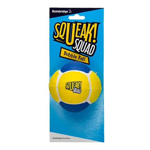 Tennis Bubble Ball Dog Toy - Squeak Squad