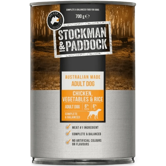 Stockman & Paddock Chicken w/Veg Rice wet Dog Food 700g